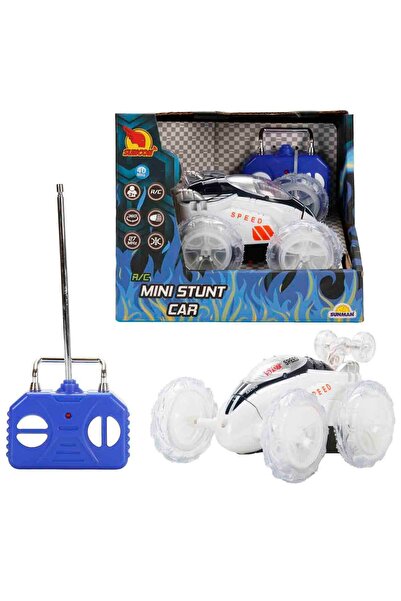 Suncon Işıklı Uzaktan Kumandalı Mini Akrobasi Arabası - Beyaz