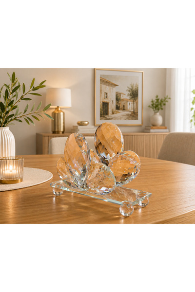 ÖZ KRİSTAL DESİGN Kristal Şeffaf Peçtelik