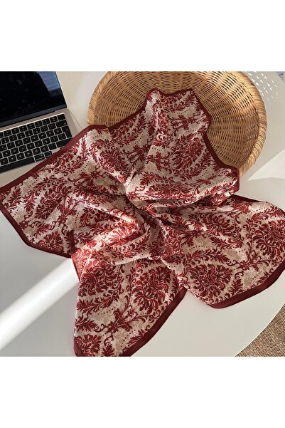 Alice İsstanbul Red Patterned Shawl&Scarf&Bandana 70X70