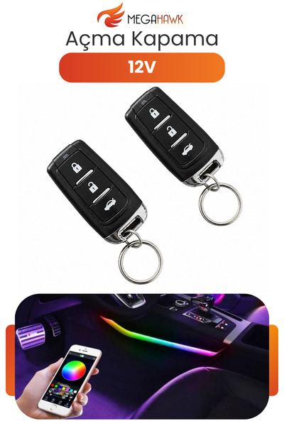 MEGAHAWK 12V Uzaktan Kumandalı Açma Kapama Modülü Universal Araç Kontrol Sist...