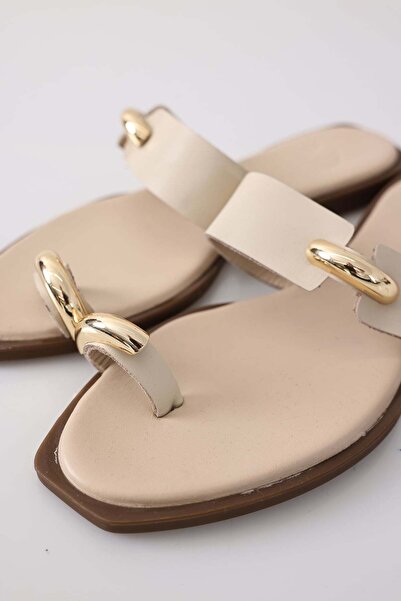 5in1Canpolat Beige Accessory Slippers 50904