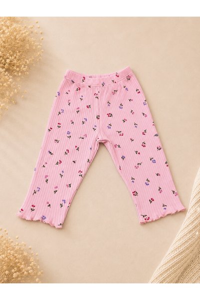 Minimissbaby Crispy Flower 3-Piece Cotton Baby Girl Leggings Set 🌸