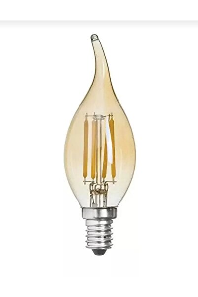 UZLIGHT LED E-14(İNCE DUY) RUSTİK KIVRIK BUJİ AMPUL GÜNIŞIĞI(2400K) 4WATT