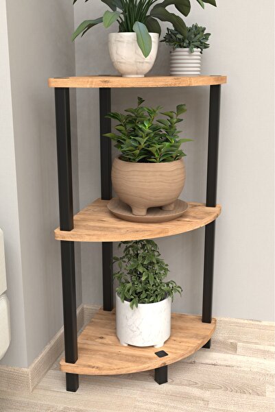 Remaks FLORA 3 RAFLI MOBLEN ÇİÇEKLİK SAKSILIK BALKON BAHÇE DEKOR RAF STAND-AT...