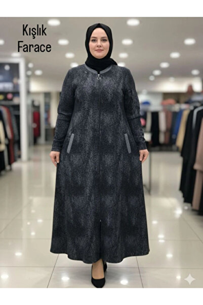 nurgiyim34 Kışlık ferace, orta kalınlıkta.