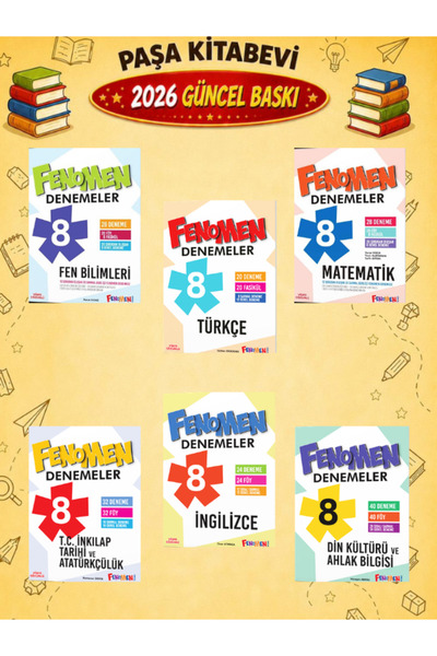 Fenomen Yayıncılık Fenomen Yayınları 8. Sınıf Fenomen 6 Lı Paket Deneme Yeni LGS