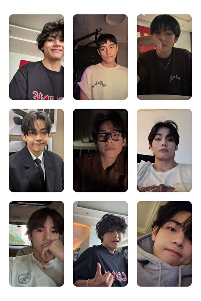 sevimliflower TAEHYUNG BTS 1 ADET FOTOKART PVC KAPLI 9*6 CM 6 ADET ALINDIĞIND...
