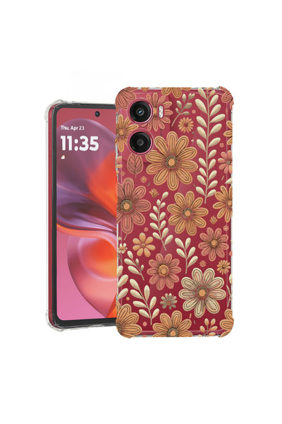 bestcase Противоударен калъф за Motorola Moto G06, Флорален есенен десен, 207...