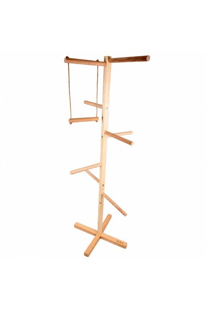 X-Perk Large Size Parrot Play Perch Wooden Perch Bird Play Park Disassembled Size 185-190 Centimeters