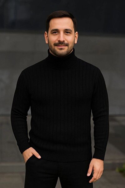 Generic Brand Fisherman Collar Knitted Sweater Cotton Thick Corded Fabric Wov...