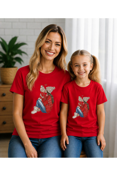VODEXA Tricou supradimensionat pentru mamă și fiică, tricou pentru pereche, 1...