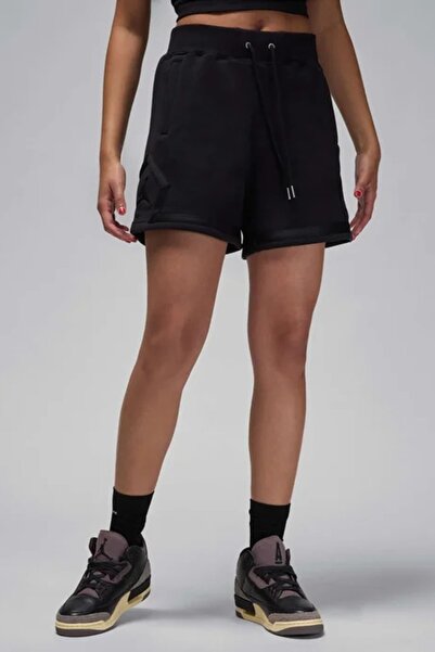 Nike Jordan Flight Fleece Women's Diamond Shorts Women's Cotton Shorts Black