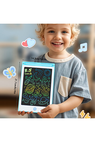 Choice13 لوح رسم وكتابة LCD كرتوني 85BW-SKY-BLUE مقاس 8.5/10/12/16 بوصة، ألعا...
