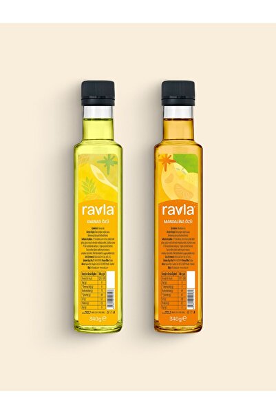 Ravla 2'li Ürün - Ananas Özü 340g / Mandalina Özü 340g