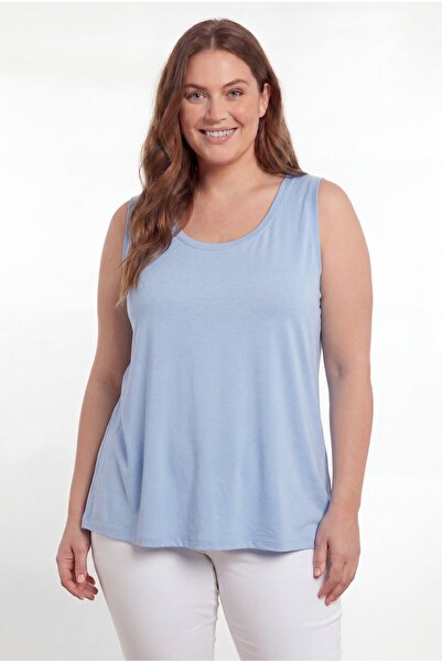 RMG Plus Size Tank Top Blue