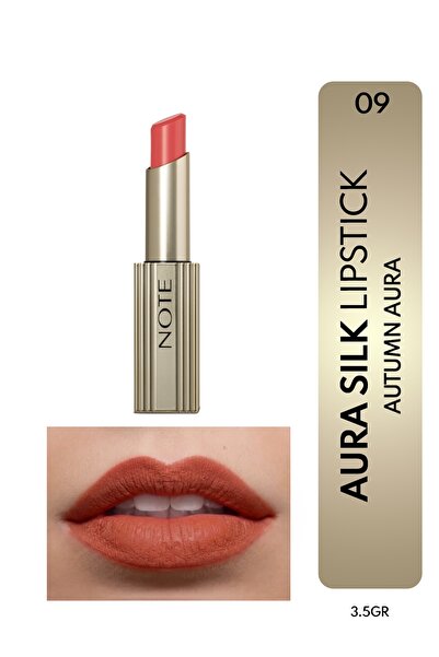 NOTE Aura Silk Lipstick Kremsi Yarı Parlak Ruj 09 Autumn Aura - Mercan