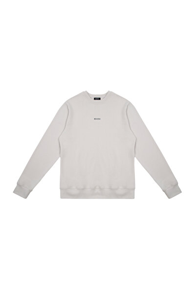 Pienza Pamuklu Bisiklet Yaka Erkek Sweatshirt Regular Taş