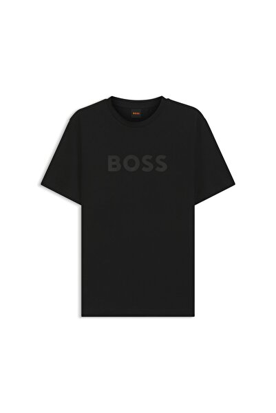 BOSS Logolu Pamuklu Normal Kalıp Tişört