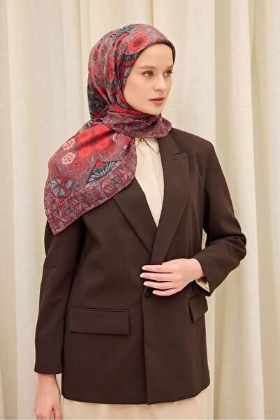 Silk Home وشاح مونار لورا بورجوندي 90x90