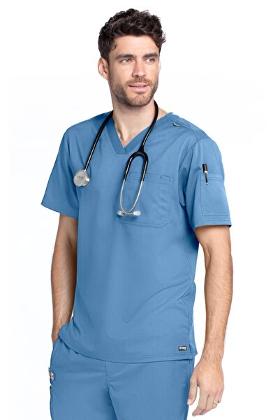 Barco Grey's Anatomy by Evan Bluză medicală pentru bărbați, Albastru deschis ...