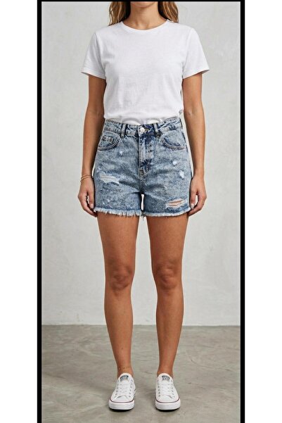yussewear YW Kadın Denim Kot Şort-02