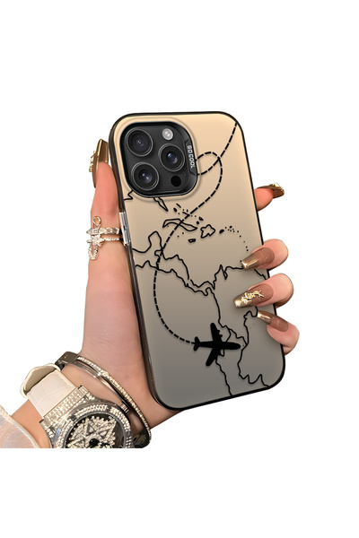 CHICASELUX حافظة صلبة واقية من الصدمات متوافقة مع iPhone 16 Pro Max، مزينة بط...