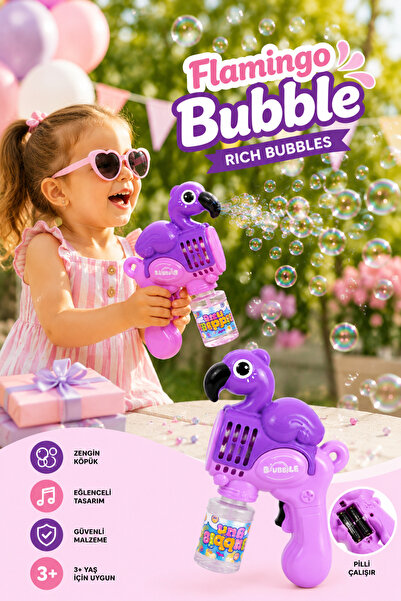 Selvira Flamingo Köpük Baloncuk Tabancası – Köpük Makinesi Çocuk Oyuncağı | E...
