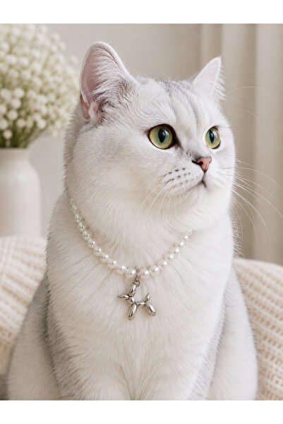 HALHALMILL Balon Dog Pendant Pearl Cat Necklace