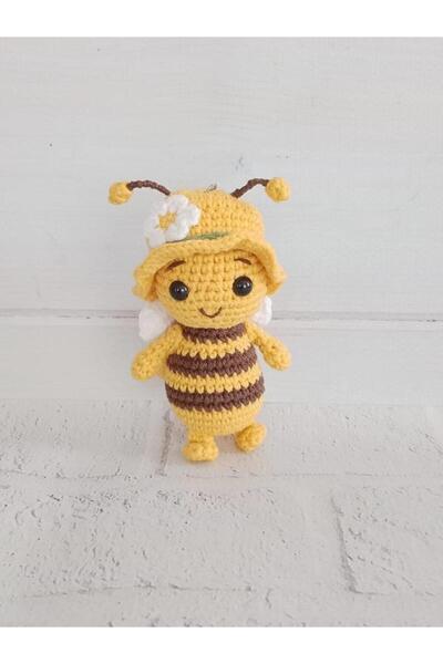 OYUNCAKPARK Maskot Süslü Arı Amigurumi Organik Anahtarlık Oyuncak