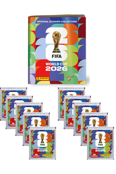 Next Plus بطولة كأس العالم FIFA 2026 المرخصة ™   ألبوم الملصقات + 10 حزم (70 ...