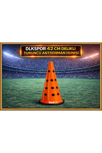 DLKSPORT Turuncu 42 cm Delikli Antrenman Hunisi