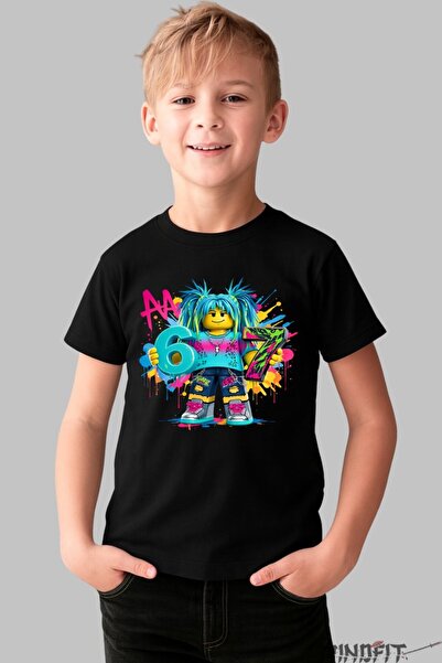 GILDAN Tricou Roblox Six Seven Design Colorat Vesel