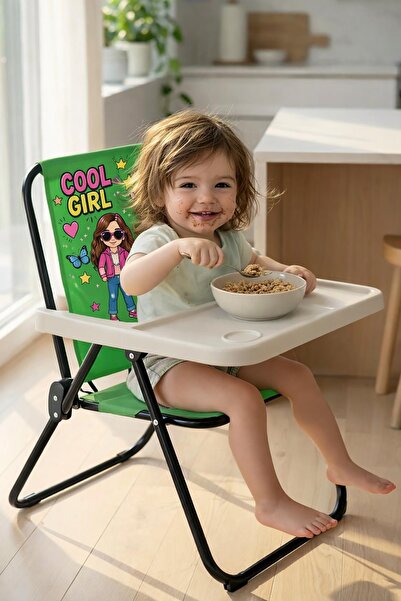 Exent Kids 2–6 Yaş, Katlanır Portatif Mama Sandalyesi, Tak-Çıkar Masa ile-Coo...