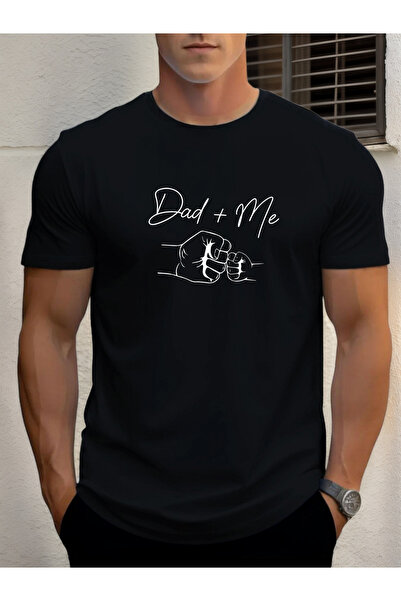 Chic Bloom تي شيرت كاجوال للرجال بنمط "Dad + Me"