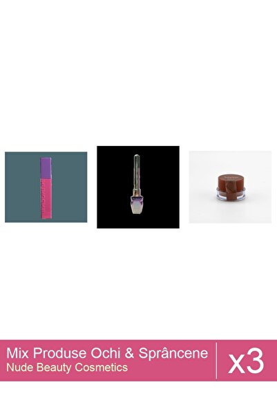 Makeup Set Mix 3 produse Rimel Sprancene: Rimel Ushas , Negru, Eyeliner Kiss ...