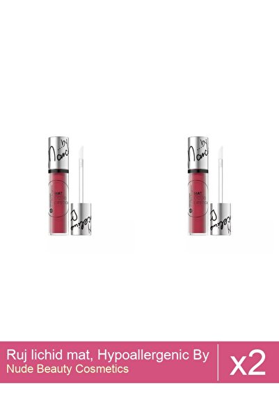 Makeup Set of 2x matte liquid lipstick, Hypoallergenic By Marceline, 03 Las V...