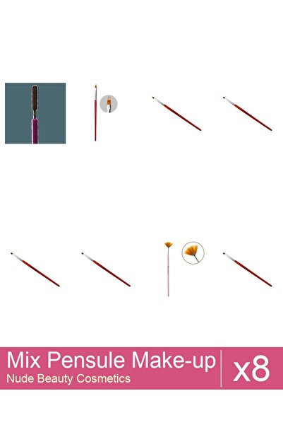 Makeup Set Mix 8 products Makeup Brushes: Cat's Tongue Gel Brush - No.2, Cat'...
