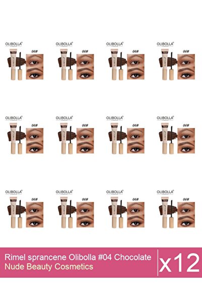 Makeup Set 12x Rimel sprancene Olibolla #04 Chocolate