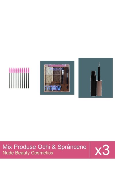 Makeup Set Mix 3 produse Rimel Sprancene: Fard de sprancene SevenCool, Nr 1, ...