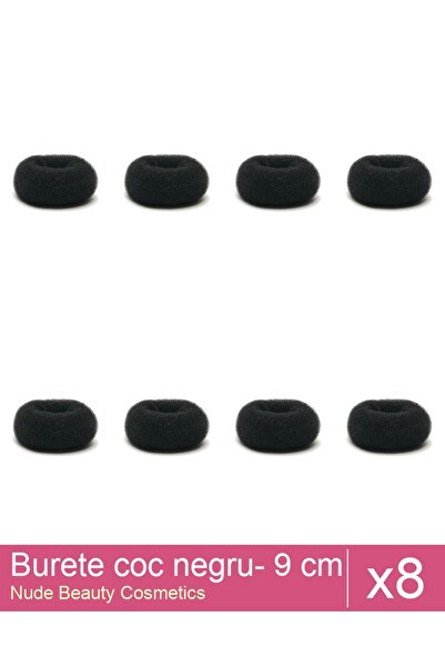 Makeup Set of 8x Black bun sponge - 9 cm diameter