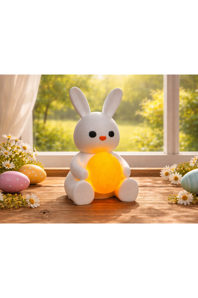 Atsutech Modern Tasarım Tavşanlı Led tealight - Estetik Çocuk Odası Dekorasyo...
