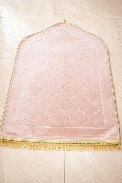 Fabienne Patterned Anti-Slip Velvet Prayer Rug for Men and Women, 80 x 120 cm...