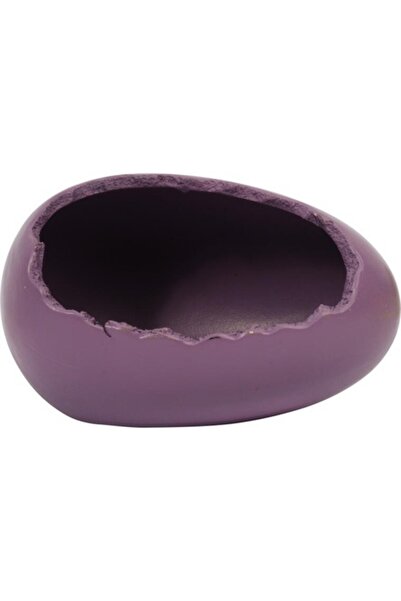 Goliat Suport decorativ Goliat, ceramic, violet, formă de ou, 10x10cm