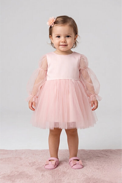 Le Mabelle Powder Butterfly Wings Baby Girl Dress - Kate