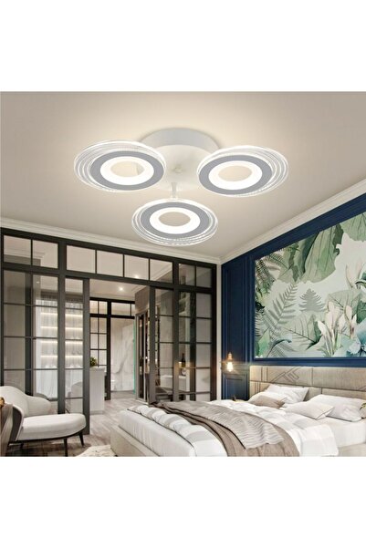 DELIGHT LUSTRA LED CERCURI 70W CU 3 BRATE 3 CULORI+IR 470x85mm