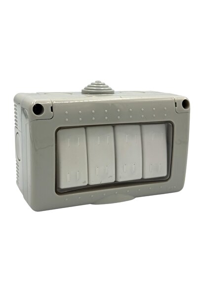 DELIGHT Mod intrerupator Cvadruplu cu capac AG IP55