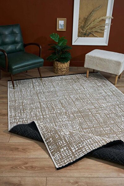 halinet Halı.Net White Ethnic Bohemian Washable Non-Slip Living Room Carpet A...