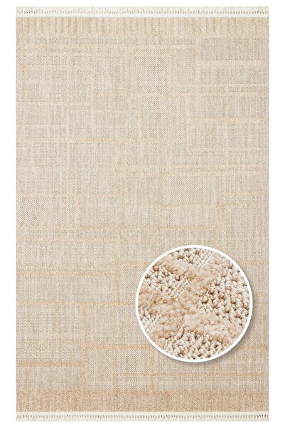 halinet Halı.Net Cream Modern Washable Non-Slip Living Room Carpet Eco-Joy-03...