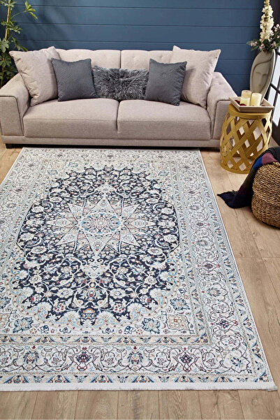 halinet Halı.Net Anthracite Modern Washable Non-Slip Living Room Carpet Haln-...