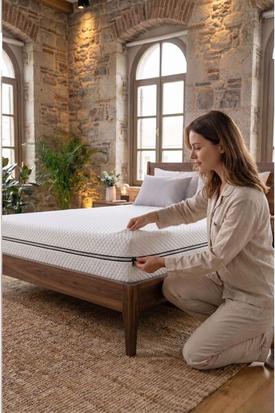 BamgidooMobilya Luxury Zippered Mattress Cover - Washable Mattress Pad & Matt...